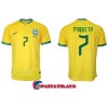 Virallinen Fanipaita Brasilia Lucas Paqueta 7 Kotipelipaita MM-Kisat 2022 - Miesten
